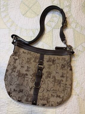 Vintage Coach Chelsea Horse & Carriage Brown Shoulder Bag Crossbody